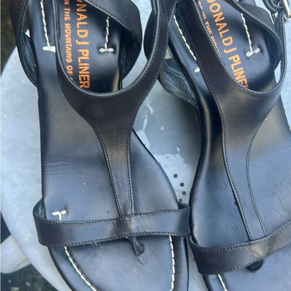 Donald J. Pliner Dark Brown Leather Sandals